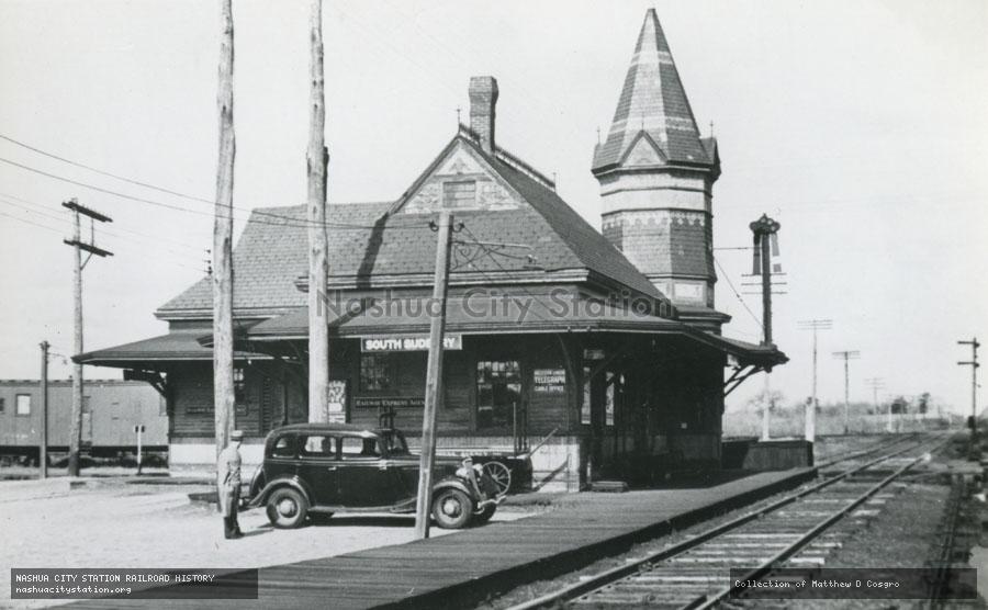 Postcard: Railroad Station, South Sudbury, Massachusetts
